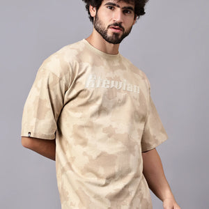 Etewian Camo Beige Oversized T-shirt