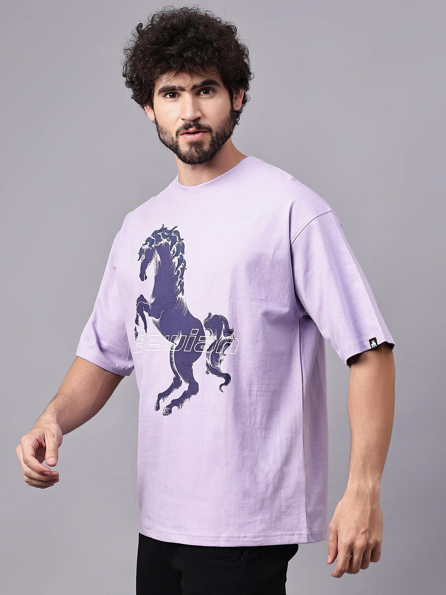 Etewian Lilac Horse Oversized T-shirt