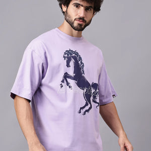 Etewian Lilac Horse Oversized T-shirt - Etewian 