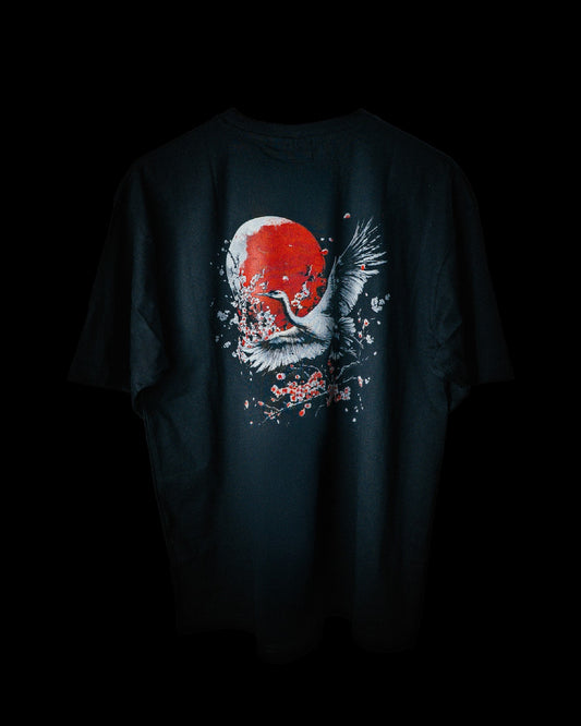ETEWIAN BLACK WINGS OF SERENITY T-SHIRT