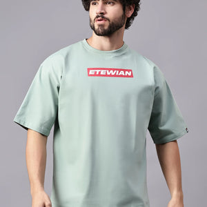 Etewian Mint Green Lion Oversized T-shirt