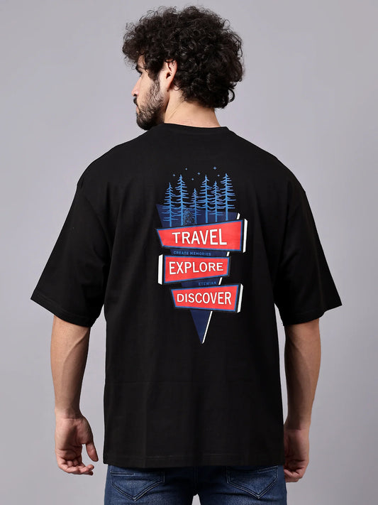 Etewian Travel Graphic Print Oversized T-shirt - Etewian 