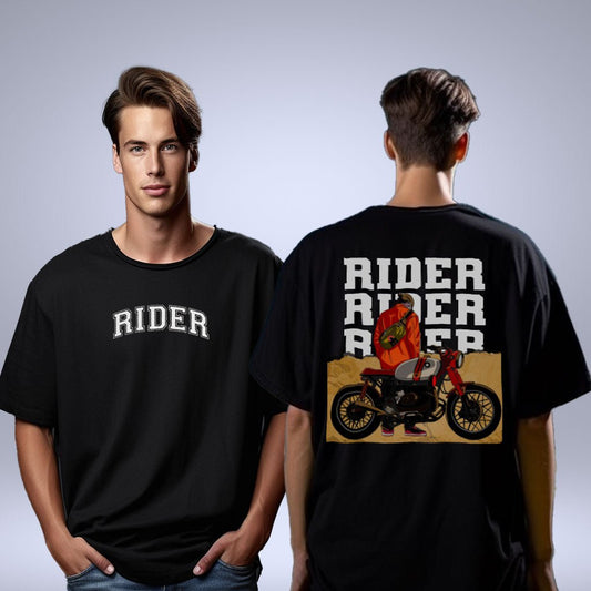 Etewian Rider Graphic Print Oversized T-shirt - Etewian 