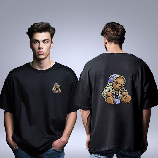 Bear Graphic Print T-Shirt | Teddy Print T-Shirt | Etewian